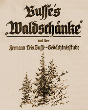 Alte Werbung der Busses Waldschänke